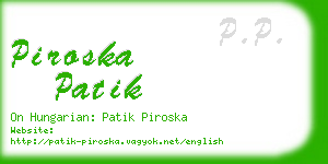 piroska patik business card